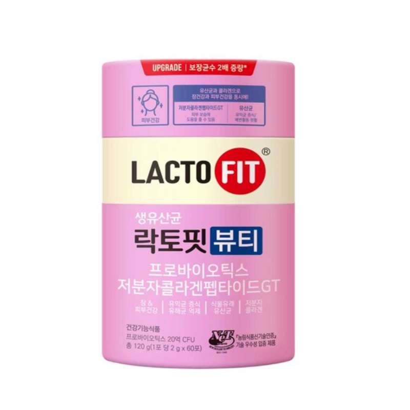韩国钟根堂lactofit乐多飞粉色美颜款益生菌乳酸菌粉肠胃60袋
