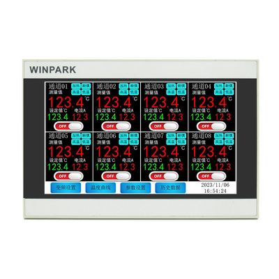 多路温度控制器汇邦触摸屏巡检仪