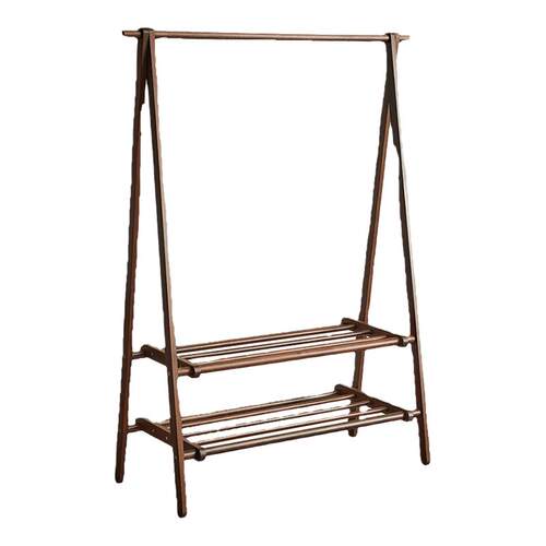 实木衣帽架落地家用卧室多功能挂衣架房间立式简易收纳榉木晾衣架