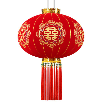 结婚灯笼喜字大红灯笼门口一对