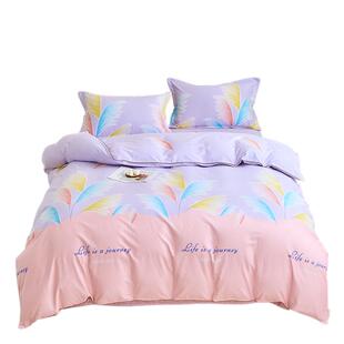 100%纯棉被套单件全棉1.5米x200x230学生宿舍斜纹被罩亲肤5x7定做