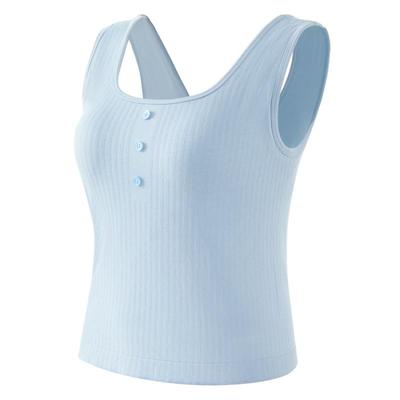 为体贴大码吊带背心女胖mm带胸垫