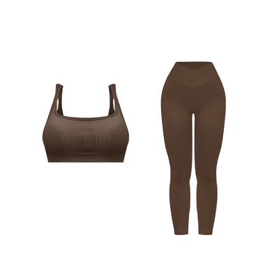 FRESOUGHT注意力瑜伽运动套装女健身练臀跑步秋冬高腰白色瑜伽裤