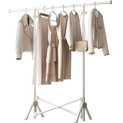 比人免安装金属衣架可折叠晾衣架