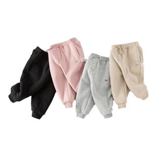 戴维贝拉儿童加绒裤子男童女童运动裤宝宝休闲裤卫裤幼儿园裤