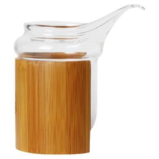 衡连玻璃公道杯茶海鹰竹筒围裙防烫公杯高硼硅无把茶盅功夫茶具