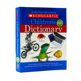 现货学乐儿童字典英英词典 Scholastic Children's Dictionary 进口英文原版 提升拼写技巧 趣味单词附带同义词英语辅导工具书图解