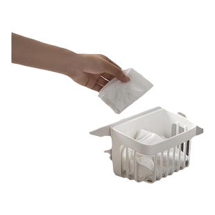 洗脸巾收纳盒废弃纸巾回收篮子壁挂式收纳桶置物架二次收纳筐沥水