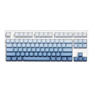 腹灵MK870Pro雾蓝侧刻渐变键盘