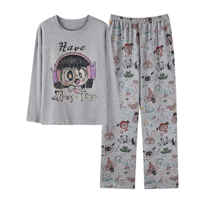 卡之恋女士纯棉睡衣春秋长袖