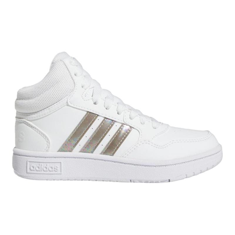 阿迪达斯HOOPS MID 3.0 K女小童中帮篮球运动鞋板鞋HP2662