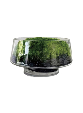 大广 新中式客厅茶几书房桌面永生苔藓台灯书籍组合软装摆件