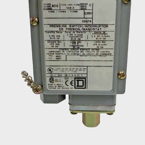 SQUARE D Type GAW-5 Class 9012  Series C Pressure Switch 3-1
