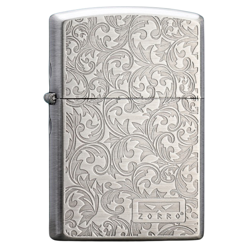ZORRO佐罗官方正品煤油打火机防风古银唐草精雕生日送男朋友礼物