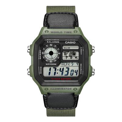 正品卡西欧小方块防水男学生手表