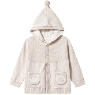 【商场同款】英氏童装毛衫外套女童针织衫衫春季男童毛衣春秋新款