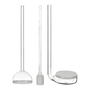 三爱思 砂板导气管T69 爆气玻璃管扩散管氧气管曝气头气体分布器 直型圆柱L型多孔砂芯 物理化学实验室器材