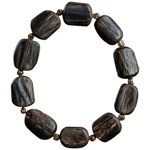 天然越南芽庄真沉香手串安神沉水随形香木桶珠手链女男款文玩佛珠