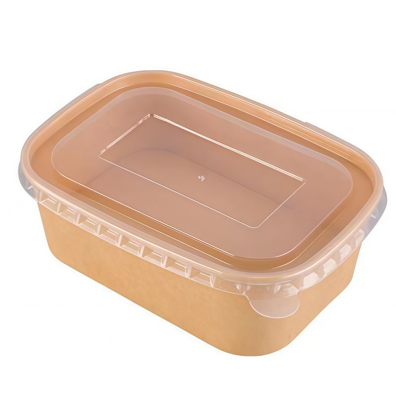 加厚牛皮纸长方形免洗食品级餐盒