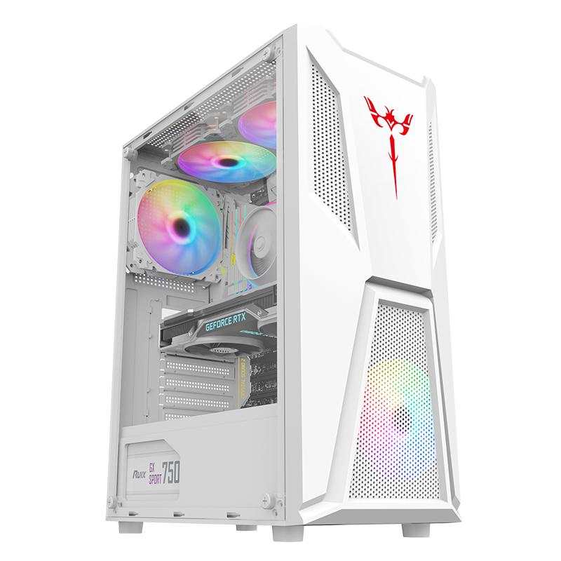 积至EVESKY 坦克电脑机箱台式DIY全侧透防尘水冷ATX大板机箱背线