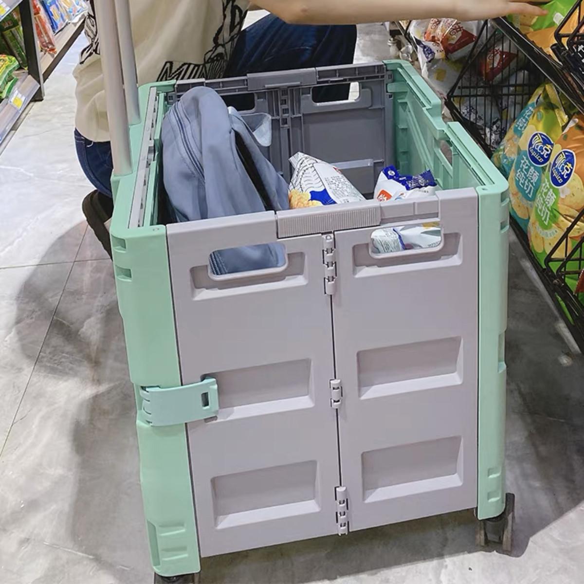 买菜车小拉车家用折叠购物车便摆摊手推车拉杆车小拖车取快递露营