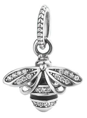 潘家手链纯银蜜蜂吊坠女复古高级