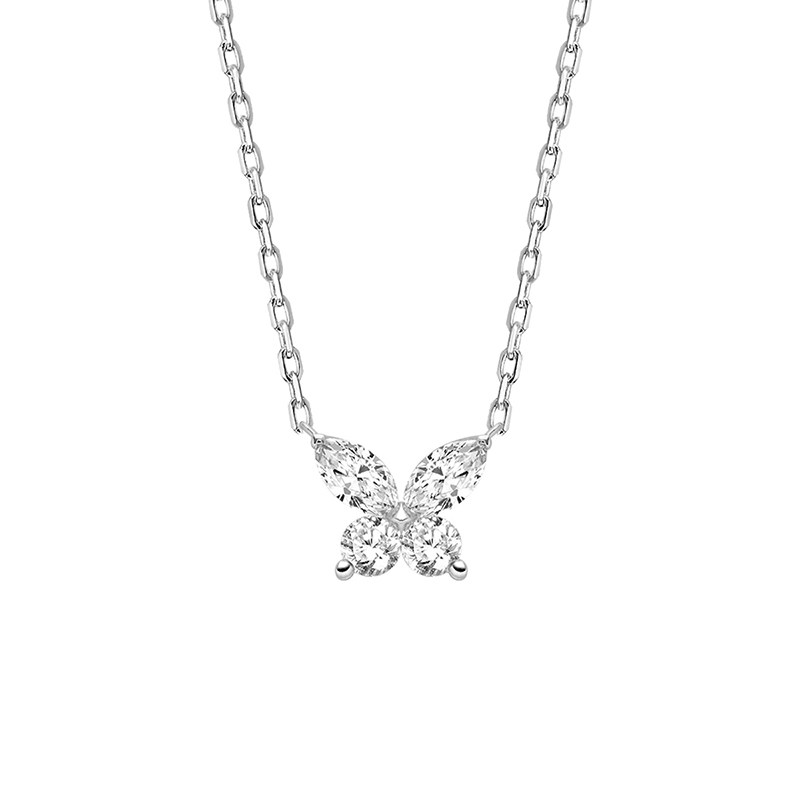 HELAS赫拉蝴蝶钻石18K金项链新品