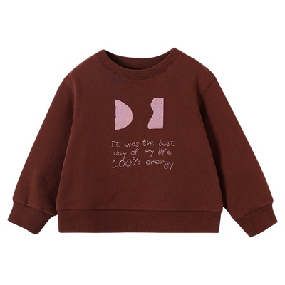 允儿妈女童冬季磨毛加厚套头卫衣