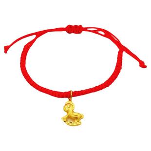 马年新款越南沙金十二生肖手链男女款镀金红手绳转运珠手串饰品
