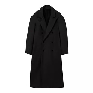 秋冬季毛呢大衣男双层风衣外套中长款过膝韩版感羊绒呢子外套潮流