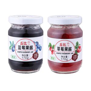 丘比蓝莓酱果酱草莓酱苹果酱涂抹夹面包烘焙奶茶专用商用土司酱