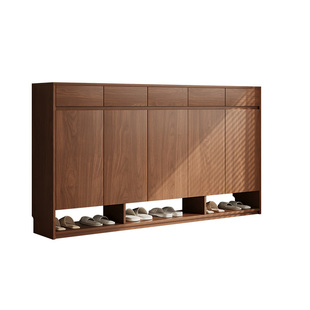 全实木鞋柜家用门口2025新款爆款橡木全实木玄关柜定制储物柜收纳