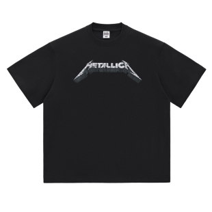 熱石俱乐部HOTSTONES摇滚T恤Metallica重金属摇滚乐队LOGO棉男女