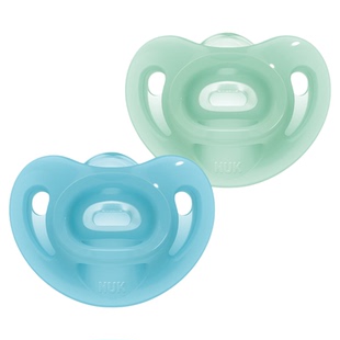 NUK德国全硅胶宝宝婴儿安抚奶嘴0到6个月防胀气一岁以上防龅牙