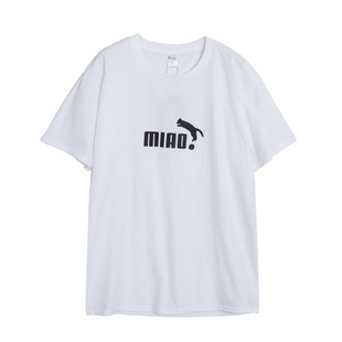 包邮拖延症MUDAPPO原创恶搞miao宽松t恤棉质滑板t恤 男女情侣