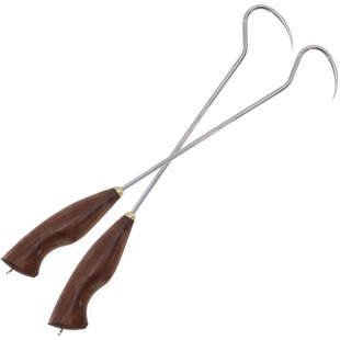 红贵宝木手柄冰钓搭钩不锈钢实木搭钩钩鱼锚鱼冰钓海钓帐篷用搭钩