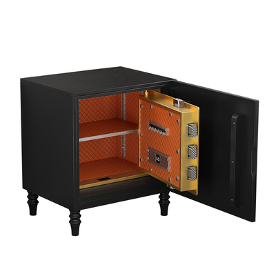 虎牌复古风实木卧室床头保险柜