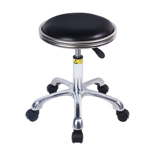 防静电皮革升降凳子实验室流水线无尘车间旋转升降圆凳工厂椅子