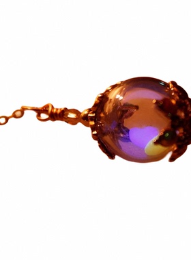 两颗心心形水晶玻璃吊坠夜光项链