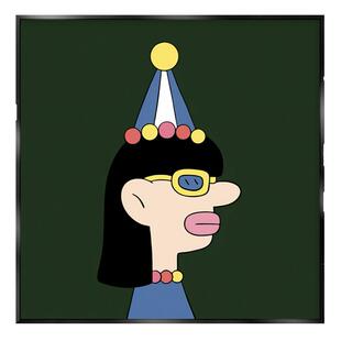 奶茶店咖啡厅背景墙挂画沙发ins风海报卧室儿童房客厅卡通装饰画