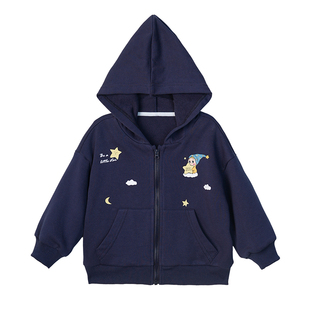 小O宝童装 宝宝卫衣套装女运动风刺绣2026春装新款女童外套套装