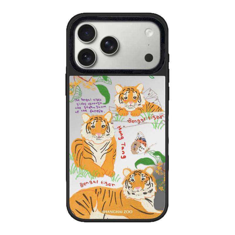 【韩国代购】新款动物园潦草君君适用苹果17promax手机壳iphone16/15/14pro/plus镜面外壳13/12磁吸Magsafe11