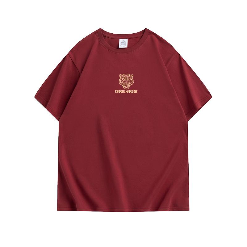 欧阳娜娜同款国潮虎头本命年红色短袖t恤女纯棉ins潮牌夏季上衣服