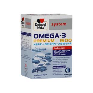 德国双心omega3鱼油高纯度深海鱼油软胶囊高浓度欧米茄3成人60粒