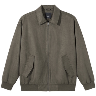 热风男士夹克外套上衣2026年春季新款翻领时尚夹克轻商务感外套