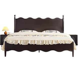 政府补贴全友家居法式复古双人床1米8小户型卧室1米5实木脚涟漪床