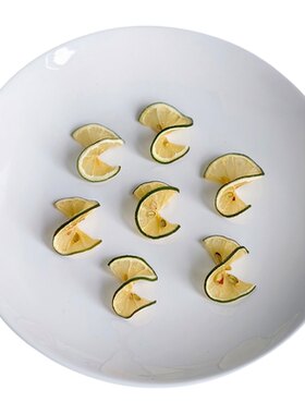 青柠檬花干片甜品装饰西餐摆盘