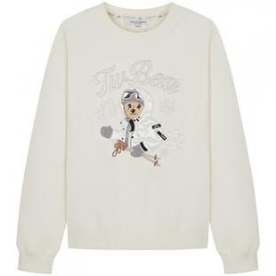 TeenieWeenie小熊女装卫衣冬季休闲舒适基础大熊刺绣圆领内搭上衣