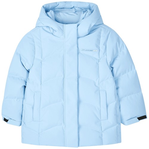 斯凯奇outlets儿童梭织白鸭绒羽绒服冬季新款女童保暖外套