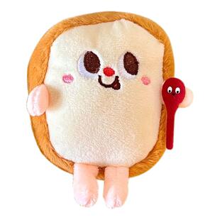 可爱创意薯条汉堡公仔挂件背包情侣款毛绒挂饰少女车钥匙扣小玩偶
